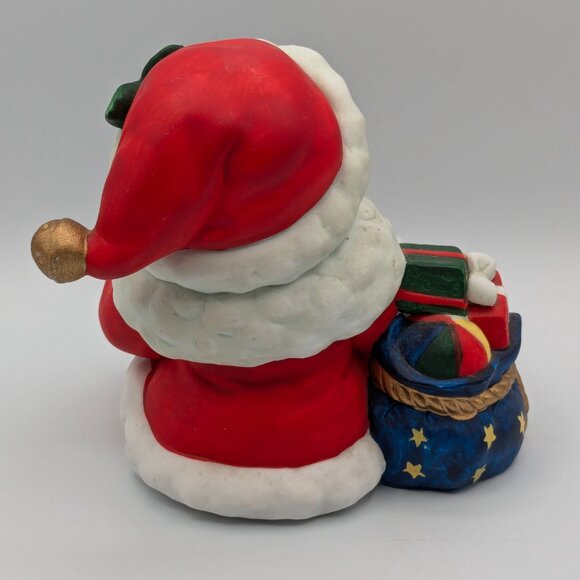 Enesco Chapeau Noelle Santa Bear with Toy Sack 1994 - Picture 3 of 8